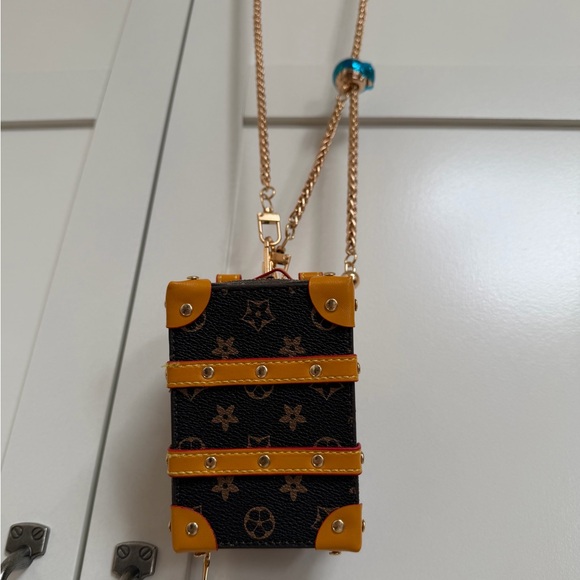 Louis Vuitton Handbags - Adorable LV Like, Mini Luggage Bag with Gold Chain Adjustable Strap NWOT